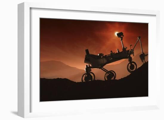 Curiosity the Mars Mountaineer-null-Framed Premium Giclee Print