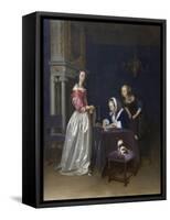 Curiosity-Gerard ter Borch-Framed Stretched Canvas