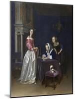 Curiosity-Gerard ter Borch-Mounted Art Print