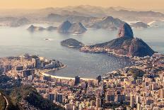 Rio De Janeiro, Brazil. Suggar Loaf and Botafogo Beach Viewed from Corcovado-Curioso Travel Photography-Photographic Print