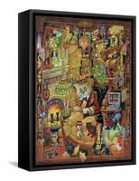 Curious Cat-Bill Bell-Framed Stretched Canvas