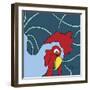 Curious Chicken-Cindy Wider-Framed Giclee Print