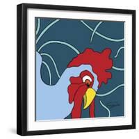 Curious Chicken-Cindy Wider-Framed Giclee Print