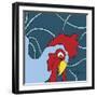 Curious Chicken-Cindy Wider-Framed Giclee Print