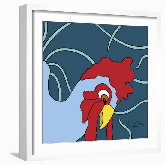 Curious Chicken-Cindy Wider-Framed Giclee Print