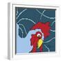 Curious Chicken-Cindy Wider-Framed Giclee Print