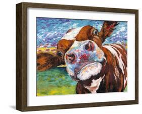 Curious Cow I-Carolee Vitaletti-Framed Art Print