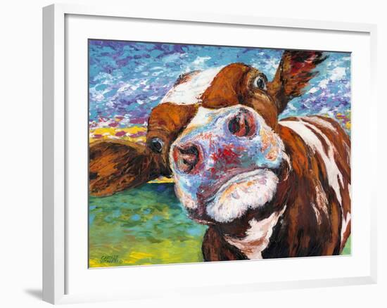 Curious Cow I-Carolee Vitaletti-Framed Art Print