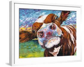 Curious Cow I-Carolee Vitaletti-Framed Art Print