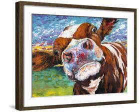 Curious Cow I-Carolee Vitaletti-Framed Art Print