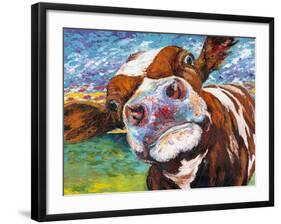 Curious Cow I-Carolee Vitaletti-Framed Art Print