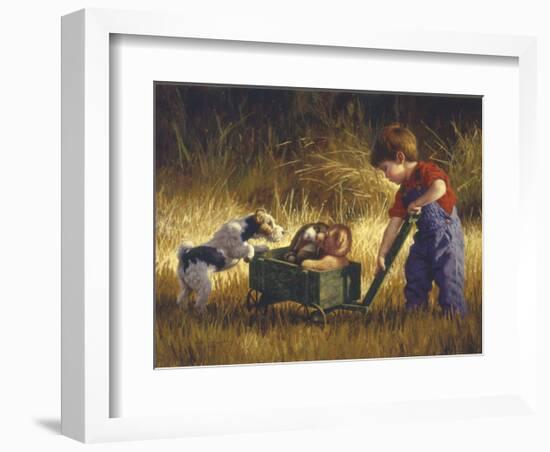 Curious Encounter-Jim Daly-Framed Art Print