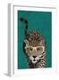 Curious green leopard-Sarah Manovski-Framed Giclee Print