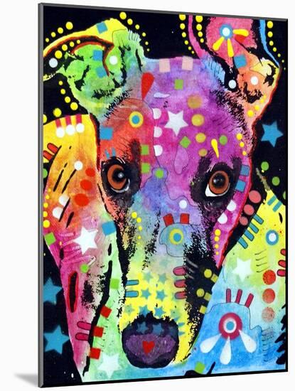 Curious Greyhound-Dean Russo-Mounted Giclee Print