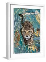 Curious jaguar in the rainforest-Sarah Manovski-Framed Giclee Print