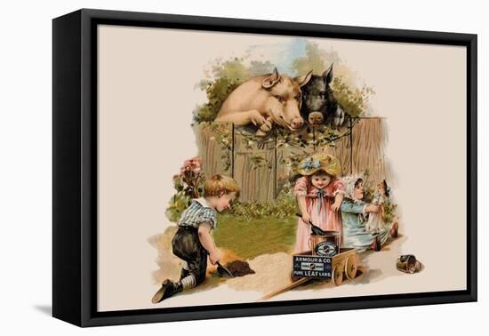 Curious Pigs-null-Framed Stretched Canvas