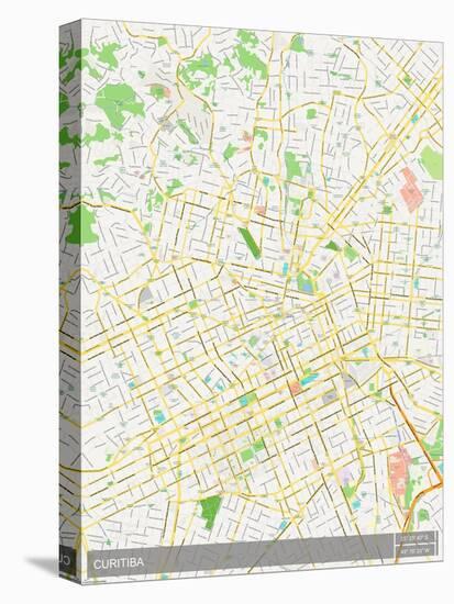 Curitiba, Brazil Map-null-Stretched Canvas