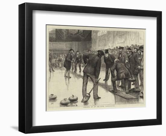 Curling at an Ice Rink, Manchester-William Ralston-Framed Premium Giclee Print