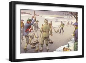 Curling in Scotland-Pat Nicolle-Framed Giclee Print