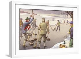 Curling in Scotland-Pat Nicolle-Framed Giclee Print