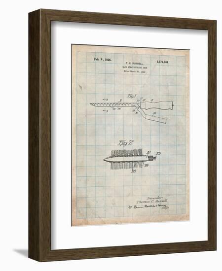 Curling Iron 1925 Patent-Cole Borders-Framed Art Print