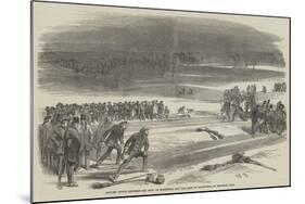 Curling Match Between the Earl of Mansfield and the Earl of Eglington, on Airthrie Loch-null-Mounted Giclee Print