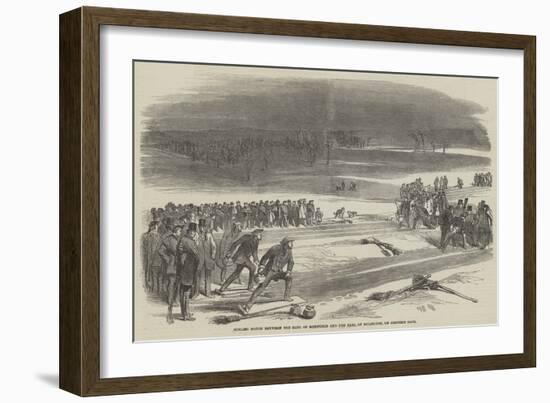 Curling Match Between the Earl of Mansfield and the Earl of Eglington, on Airthrie Loch-null-Framed Giclee Print