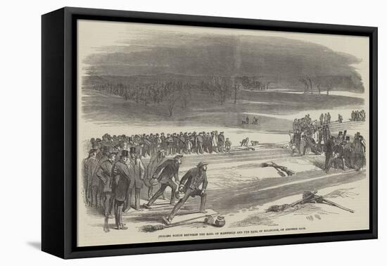 Curling Match Between the Earl of Mansfield and the Earl of Eglington, on Airthrie Loch-null-Framed Stretched Canvas
