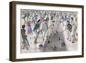 Curling Match on Duddingston Loch-Charles Altamont Doyle-Framed Giclee Print