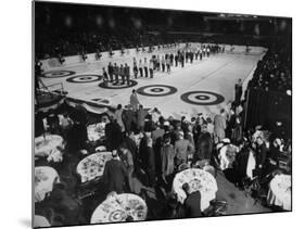 Curling Party Being Given before the Opening of First US Men's National Championships-null-Mounted Photographic Print