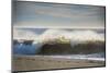 Curling wave on Pacific Ocean beach in evening light-Sheila Haddad-Mounted Photographic Print