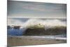 Curling wave on Pacific Ocean beach in evening light-Sheila Haddad-Mounted Photographic Print