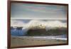 Curling wave on Pacific Ocean beach in evening light-Sheila Haddad-Framed Photographic Print