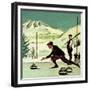 Curling-English School-Framed Giclee Print