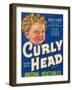 Curly Head Vegetable Label - Phoenix, AZ-Lantern Press-Framed Art Print