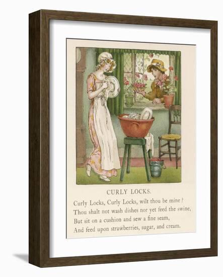 Curly Locks Curly Locks Wilt Thou be Mine?-Kate Greenaway-Framed Photographic Print