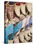 Curly Toed Slippers for Sale in Bur Dubai Souk, Dubai, United Arab Emirates, Middle East-Amanda Hall-Stretched Canvas
