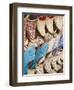 Curly Toed Slippers for Sale in Bur Dubai Souk, Dubai, United Arab Emirates, Middle East-Amanda Hall-Framed Photographic Print