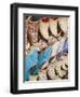 Curly Toed Slippers for Sale in Bur Dubai Souk, Dubai, United Arab Emirates, Middle East-Amanda Hall-Framed Photographic Print