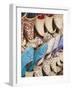 Curly Toed Slippers for Sale in Bur Dubai Souk, Dubai, United Arab Emirates, Middle East-Amanda Hall-Framed Photographic Print