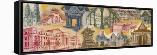Currency, Architecture, Montage-null-Framed Stretched Canvas