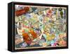 Currency Map (Variant 1)-Garry Walton-Framed Stretched Canvas
