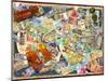 Currency Map (Variant 1)-Garry Walton-Mounted Art Print