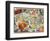 Currency Map (Variant 1)-Garry Walton-Framed Art Print