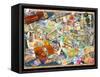 Currency Map (Variant 1)-Garry Walton-Framed Stretched Canvas