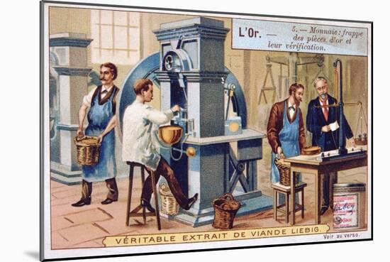 Currency, Minting and Cheking the Gold Coins, C1900-null-Mounted Giclee Print