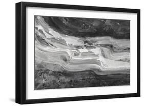 Currents Gray Black White-Albena Hristova-Framed Art Print