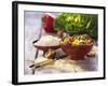 Curried Shiitake and Chinese Cabbage with Rice in Bowls-Peter Rees-Framed Photographic Print
