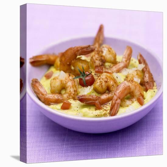 Curried Shrimps on Vegetable Puree-Bernard Radvaner-Stretched Canvas