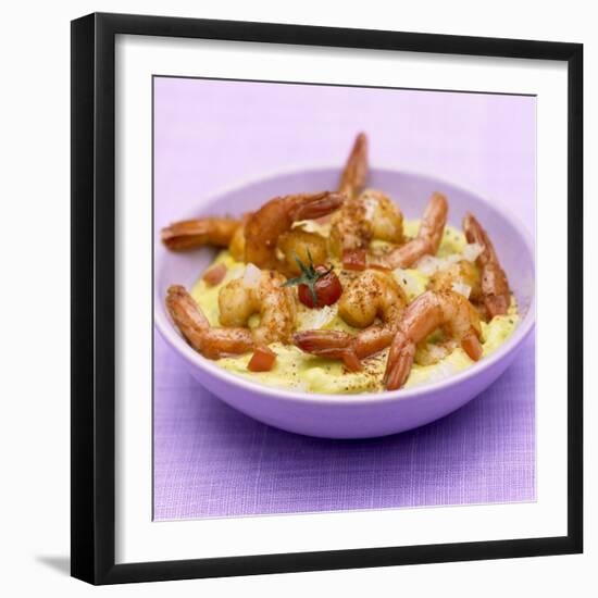 Curried Shrimps on Vegetable Puree-Bernard Radvaner-Framed Photographic Print